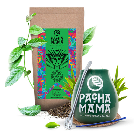 Zestaw Guayusa Pachamama 100g akcesoria