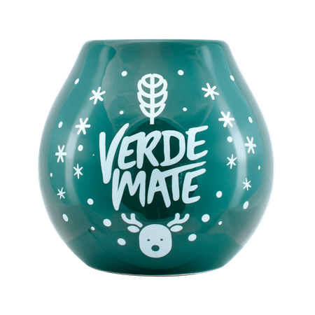 Ceramic Calabash with Verde Mate logo - Winter Time 350ml